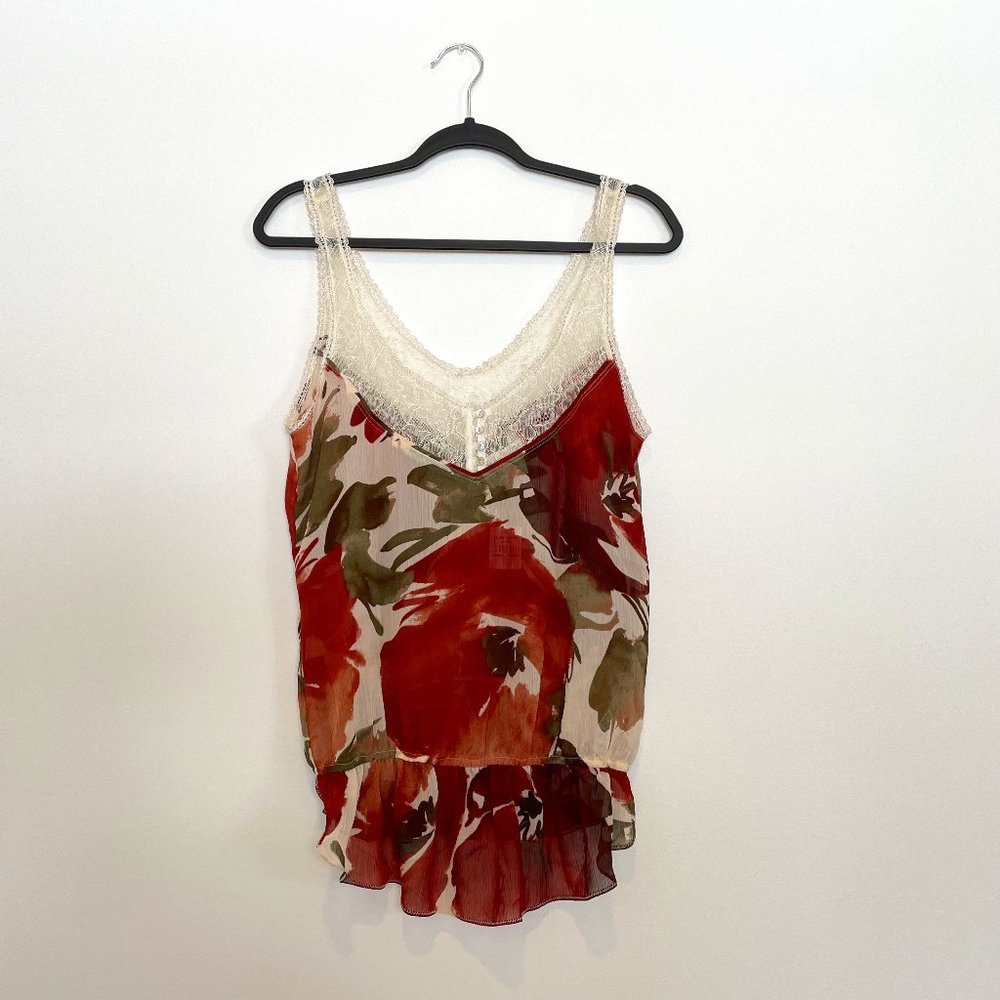 NWT Abercrombie & Fitch Floral Lace Cami Top